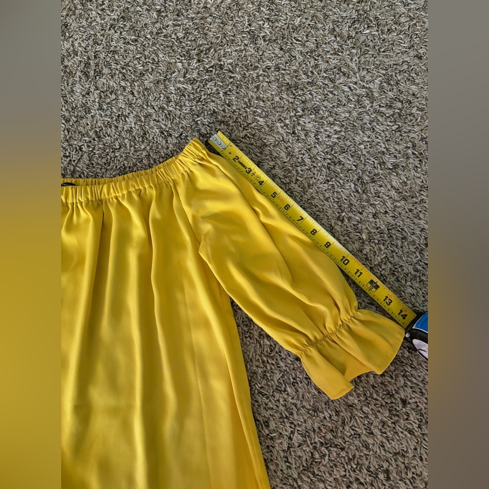 Forever 21 Mustard Off-Shoulder Shift Dress - Picture 6 of 9